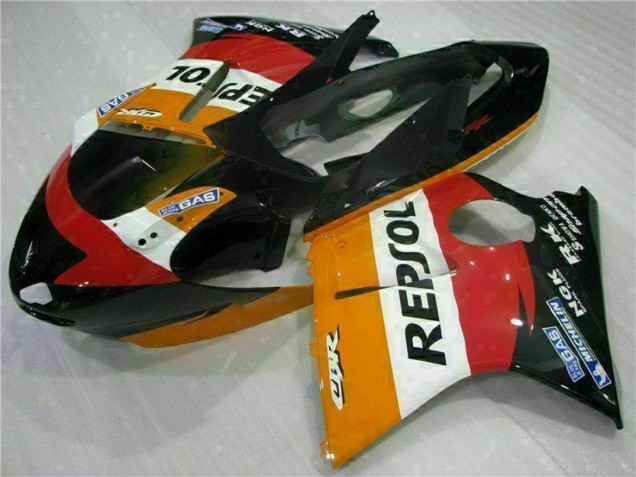 1996-2007 Honda CBR1100XX Blackbird Motorcycle Fairing - Orange White Red Glossy Black Repsol Canada