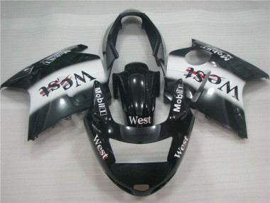 1996-2007 Honda CBR1100XX Blackbird Motorcycle Fairings - Glossy Black White West Canada