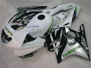 1995-1996 Honda CBR600 F3 Motorcycle Fairings - White Silver Green Hannspree Canada