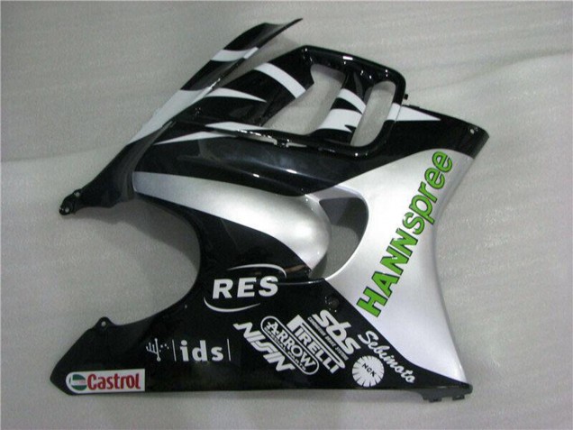 1995-1996 Honda CBR600 F3 Motorcycle Fairings - White Silver Green Hannspree Canada