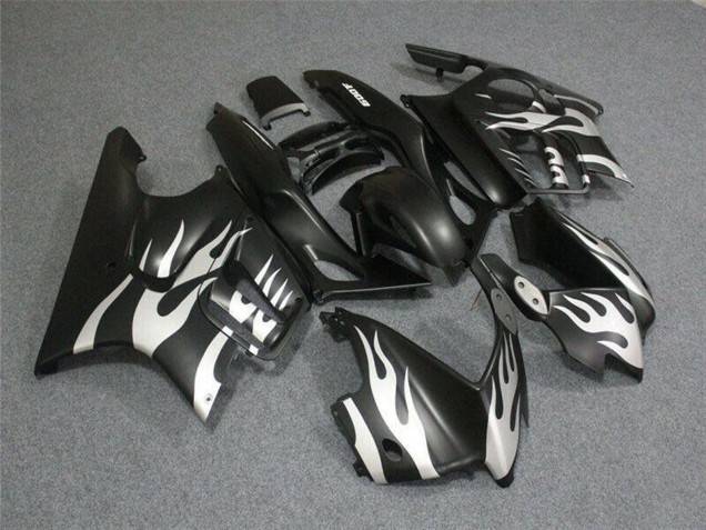 1995-1996 Honda CBR600 F3 Motorcycle Fairings - White Matte Black Flame Canada