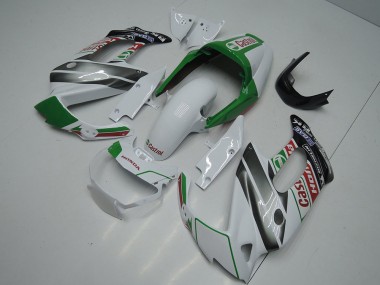 1997-2005 Honda VTR1000F Motorcycle Fairings - White Green Glossy Black Castrol Canada