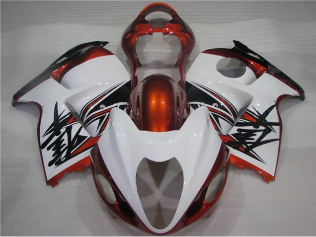1996-2007 Suzuki GSXR 1300 Hayabusa Motorcycle Fairings - White Orange Black Canada