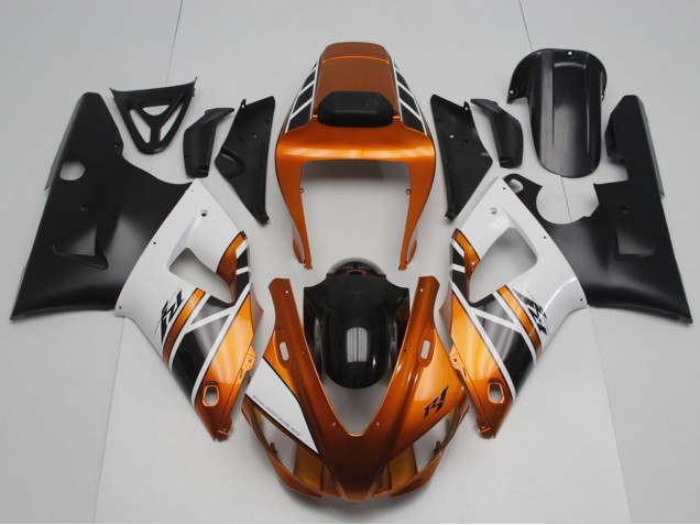 1998-1999 Yamaha YZF R1 Motorcycle Fairings - Orange Gold Grey White Black Canada