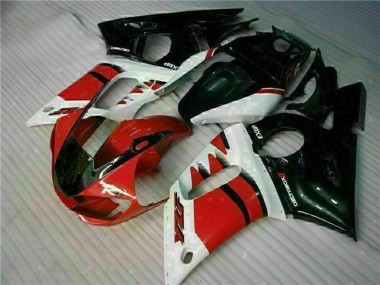 1998-2002 Yamaha YZF R6 Motorcycle Fairing - White Red Glossy Black Canada