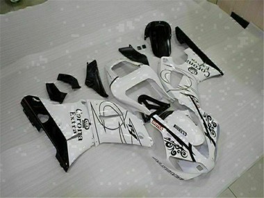 2000-2001 Yamaha YZF R1 Motorcycle Fairings - White Black Corona Extra Canada