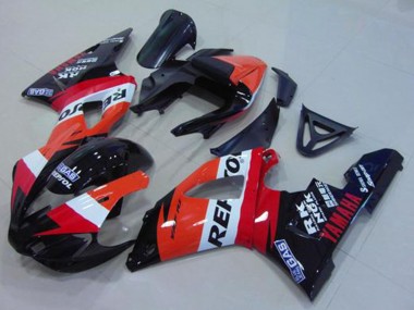 2000-2001 Yamaha YZF R1 Motorcycle Fairing - Orange White Red Black Repsol Canada