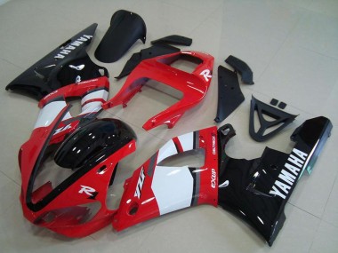 2000-2001 Yamaha YZF R1 Motorcycle Fairings - Red White Glossy Black Canada