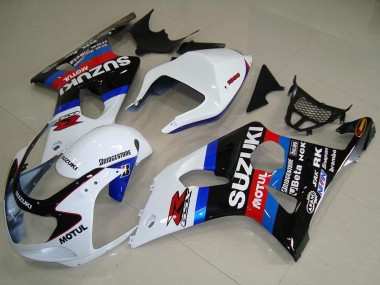 2000-2002 Suzuki GSXR 1000 Motorcycle Fairings - White Blue Black Red Motul Canada