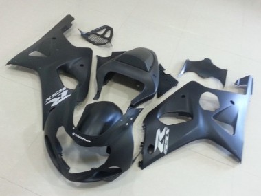 2000-2002 Suzuki GSXR 1000 Motorcycle Fairings - Matte Black Silver Decal Canada