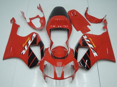 2000-2006 Honda VTR1000 Motorcycle Fairing Kits - Red Glossy Black Stripe Canada