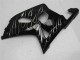 2001-2003 Suzuki GSXR 600/750 Motorcycle Fairings - Glossy Black Silver Flame Canada
