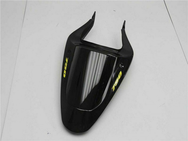 2001-2003 Suzuki GSXR 600/750 Motorcycle Fairings - Glossy Black Yellow Flame Canada