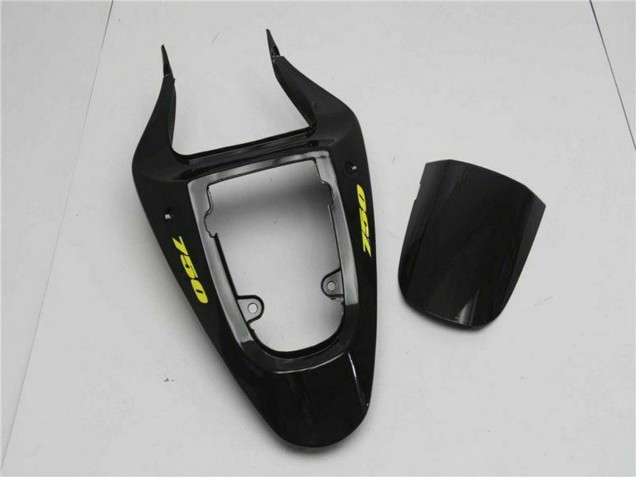 2001-2003 Suzuki GSXR 600/750 Motorcycle Fairings - Glossy Black Yellow Flame Canada