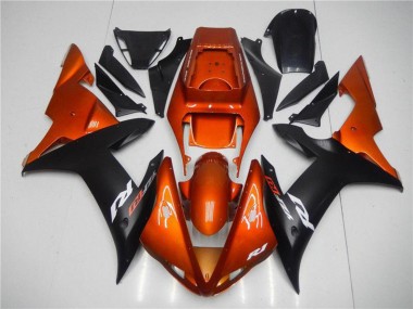 2002-2003 Yamaha YZF R1 Motorcycle Fairings - Orange Matte Black Canada
