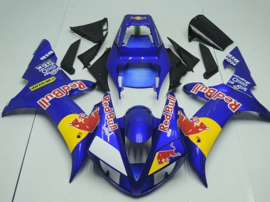 2002-2003 Yamaha YZF R1 Motorcycle Fairings - Blue Yellow Red Bull Canada