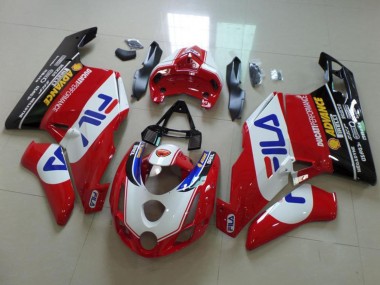 2003-2004 Ducati 749 999 Motorcycle Fairings - White Red Blue Glossy Black Fila Canada