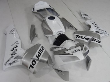 2003-2004 Honda CBR600RR Motorcycle Fairing - White Silver Black Repsol Canada