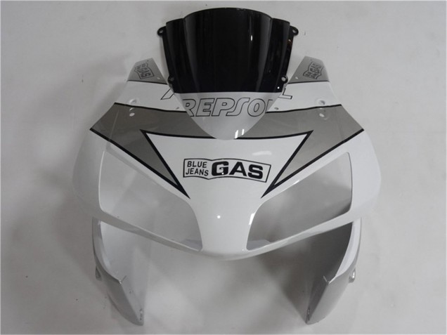 2003-2004 Honda CBR600RR Motorcycle Fairing - White Silver Black Repsol Canada