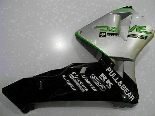 2003-2004 Honda CBR600RR Motorcycle Fairing - Silver Green Glossy Black Canada