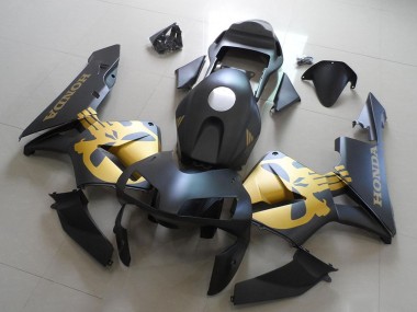 2003-2004 Honda CBR600RR Motorcycle Fairings - Matte Black Gold Canada
