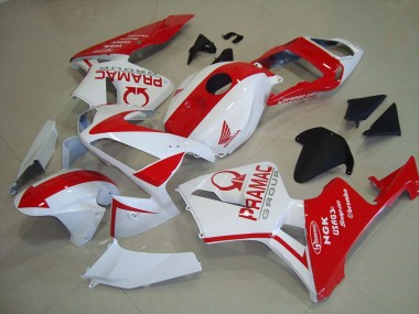 2003-2004 Honda CBR600RR Motorcycle Fairings - White Red Pramac Canada