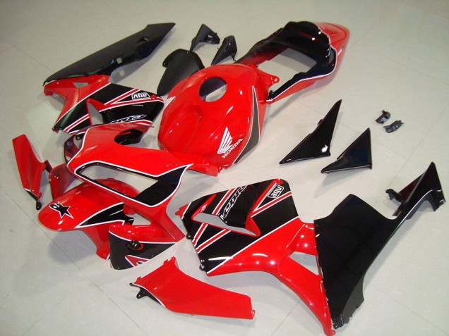 2003-2004 Honda CBR600RR Motorbike Fairings - Red Glossy Black Canada
