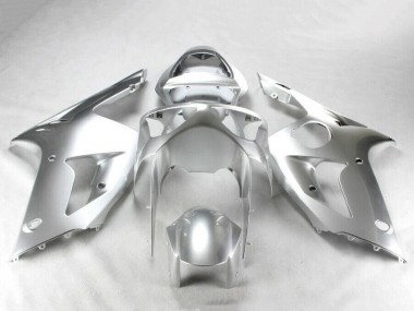 2003-2004 Kawasaki ZX6R Motorcycle Fairing Kits - Silver Canada