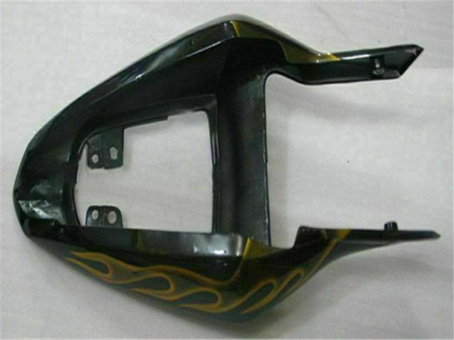 2003-2004 Suzuki GSXR 1000 Motorcycle Fairings - Glossy Black Gold Flame Canada