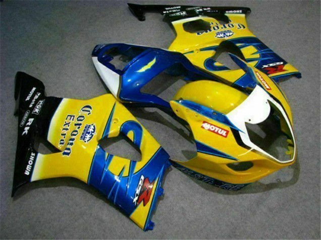 2003-2004 Suzuki GSXR 1000 Motorcycle Fairings - Yellow Blue White Red Corona Motul Canada