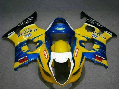 2003-2004 Suzuki GSXR 1000 Motorcycle Fairings - Yellow Blue White Red Corona Motul Canada