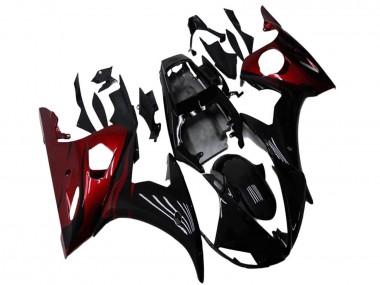 2003-2004 Yamaha YZF R6 Motorcycle Fairing Kits - Glossy Black Red Canada