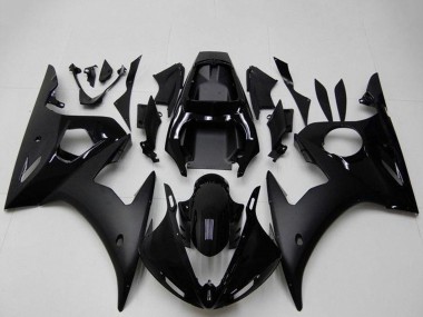 2003-2004 Yamaha YZF R6 Motorcycle Fairings - Glossy Black Matte Black Canada