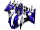 2003-2004 Yamaha YZF R6 Motorcycle Fairings - Blue White Glossy Black Canada