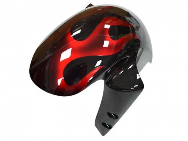 2003-2004 Yamaha YZF R6 Motorcycle Fairing - Glossy Black Red Flame Canada