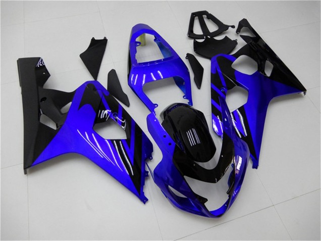 2004-2005 Suzuki GSXR 600/750 Motorcycle Fairings - Blue Glossy Black Canada