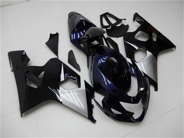 2004-2005 Suzuki GSXR 600/750 Motorcycle Fairings - Glossy Black Silver Blue Canada