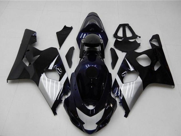 2004-2005 Suzuki GSXR 600/750 Motorcycle Fairings - Glossy Black Silver Blue Canada