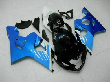 2004-2005 Suzuki GSXR 600/750 Motorcycle Fairings - White Blue Black Canada