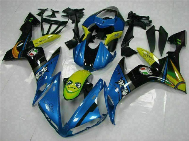 2004-2006 Yamaha YZF R1 Motorcycle Fairings - Blue Yellow Shark Canada