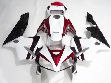 2005-2006 Honda CBR600RR Motorcycle Fairings Kits - White Red Black Canada