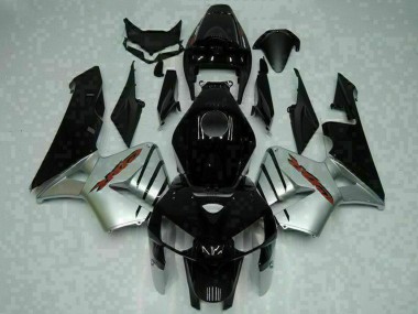 2005-2006 Honda CBR600RR Motorcycle Fairings - Glossy Black Silver Canada