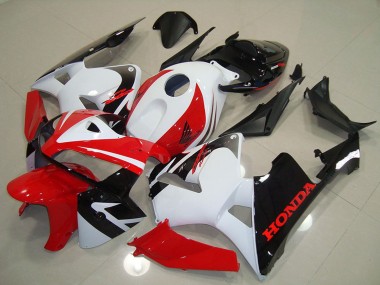 2005-2006 Honda CBR600RR Motorcycle Fairing - White Red Black Canada