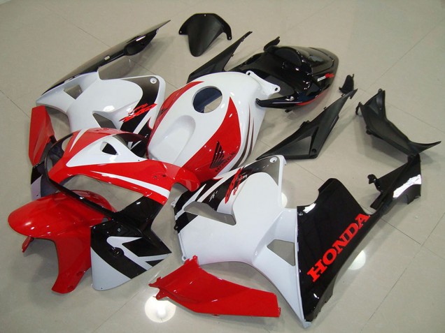 2005-2006 Honda CBR600RR Motorcycle Fairing - White Red Black Canada