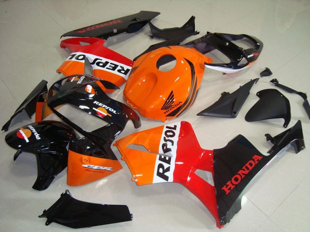 2005-2006 Honda CBR600RR Motorcycle Fairing Kits - Orange White Red Glossy Black Repsol Canada