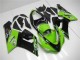2005-2006 Kawasaki ZX6R Motorcycle Fairings - Green Glossy Black Elf Canada