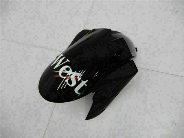 2005-2006 Kawasaki ZX6R Motorcycle Fairings - Glossy Black White West Canada
