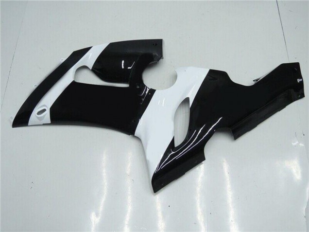 2005-2006 Kawasaki ZX6R Motorcycle Fairings - White Glossy Black Canada