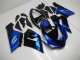 2005-2006 Kawasaki ZX6R Motorcycle Fairing Kits - Blue Glossy Black Canada