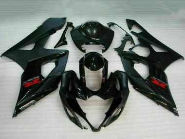 2005-2006 Suzuki GSXR 1000 Motorcycle Fairing - Glossy Black Matte Black Red Canada
